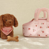 Plush Dog Jackie in Bag