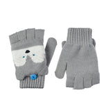 Husky Dog Knitted Gloves
