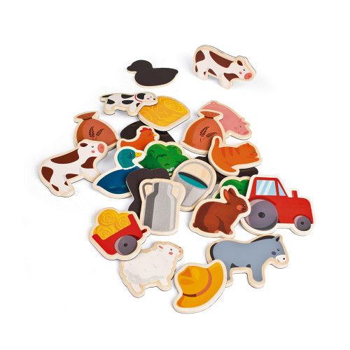 Farm Magnets 24 pieces (wood)