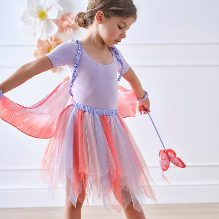 Red and Lilac Butterfly Costume Tutu