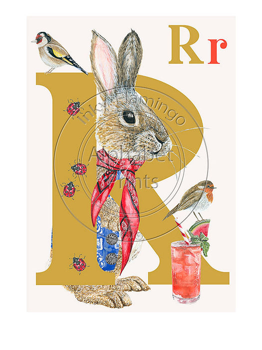 Alphabet Print R (Rabbit)