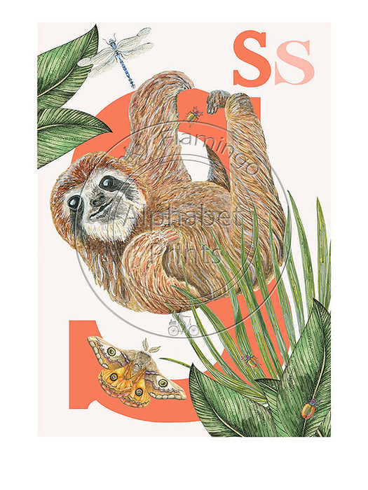 Alphabet Print S (Sloth)