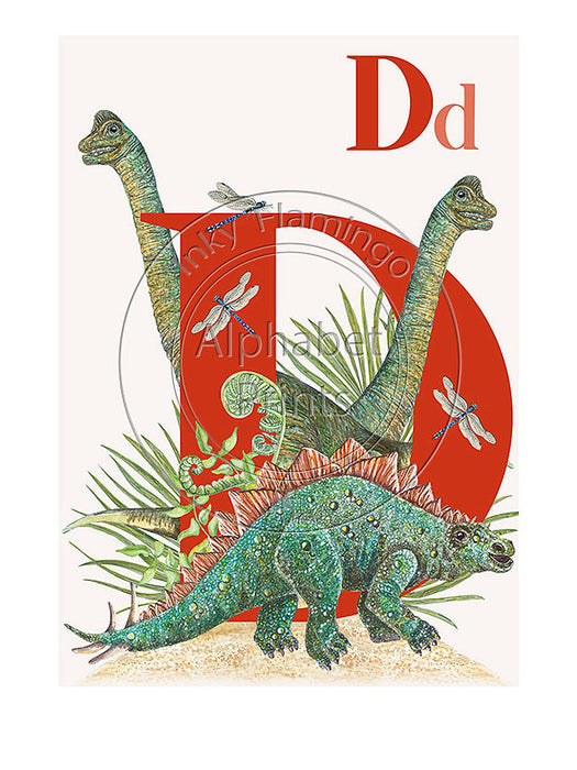 Alphabet Print D (Dino)
