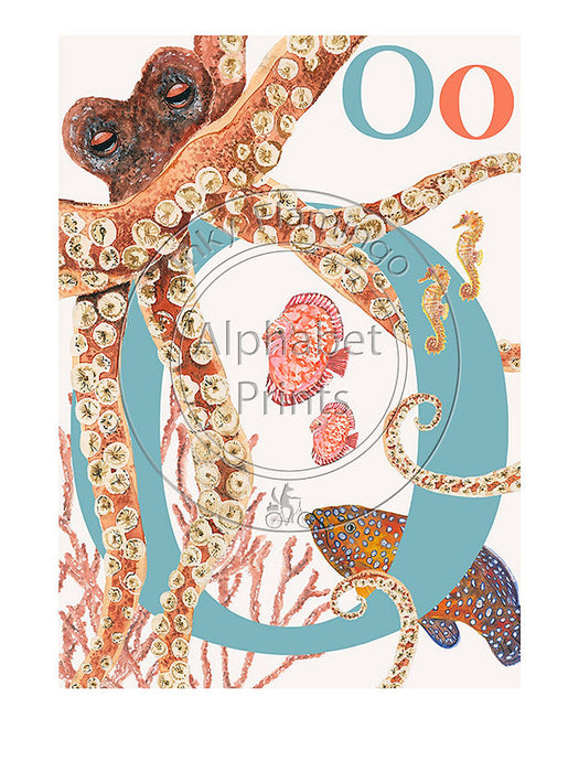 Alphabet Print O (Octopus)