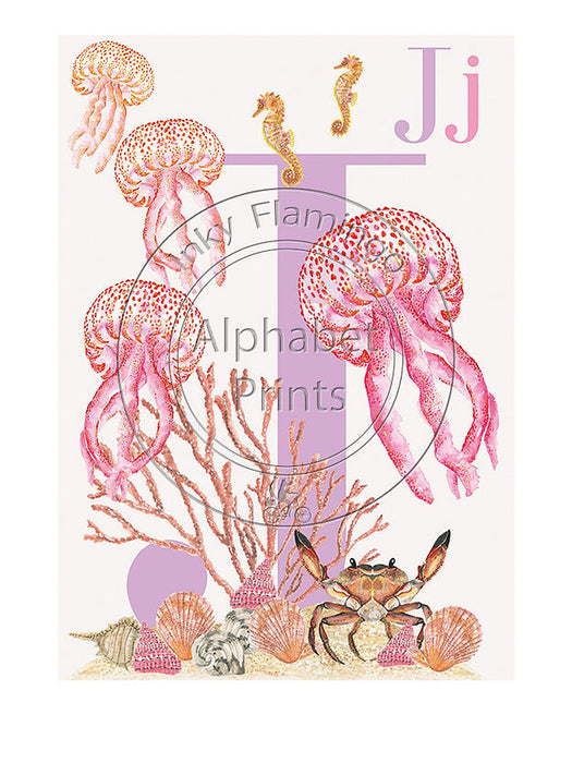 Alphabet Print J (Jellyfish)