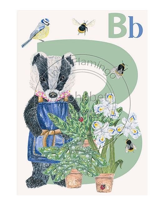 Alphabet Print B (Badger)