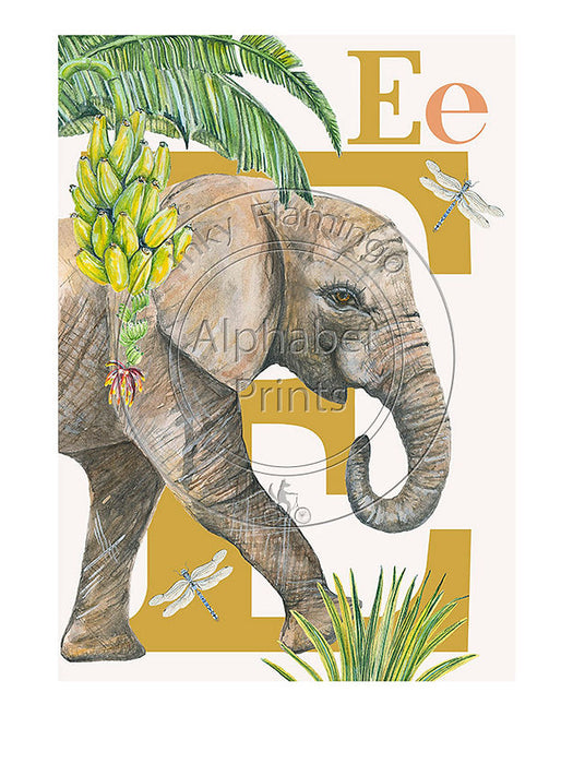 Alphabet Print E (Elephant)