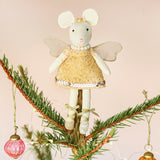 Felt Festive Angel Mouse Tree Topper