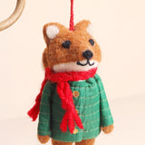 Felt Festive Fox Hanging Decoration