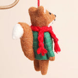 Felt Festive Fox Hanging Decoration