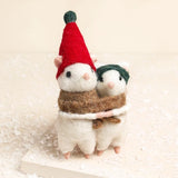 Festive Friends Felt Mice Standing Decoration