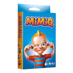MiMiQ toy packaging with a cartoon character on a blue background