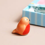 Tiny Matchbox Ceramic Robin Token