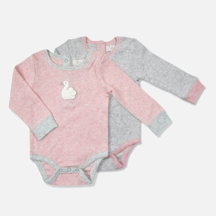 2 Mini Bunny and Swan Body Suits - Girl