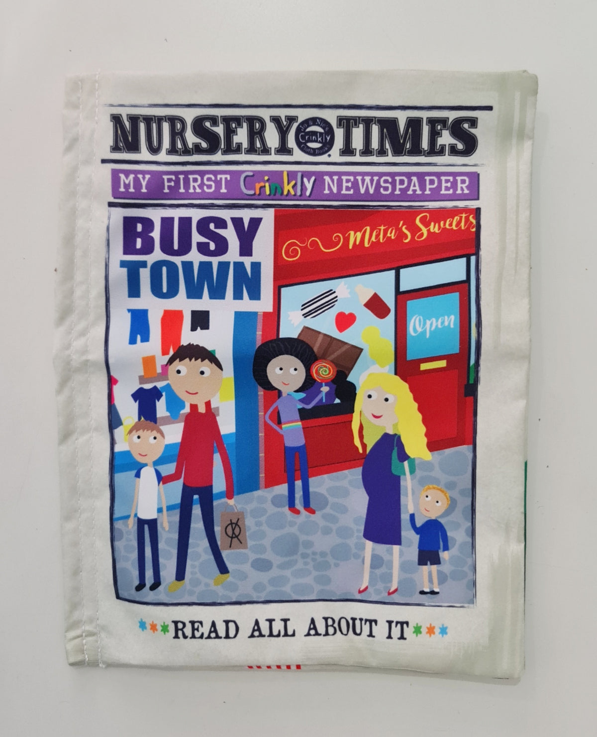 Nursery Times Crinkly Newspaper Busy Town