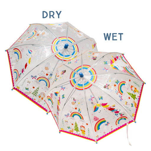 Floss and Rock Transparent Colour Changing Umbrella - Rainbow Fairy