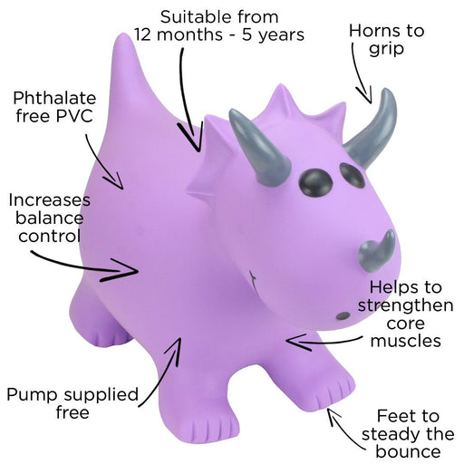 Purple Triceratops - souzu.co.uk