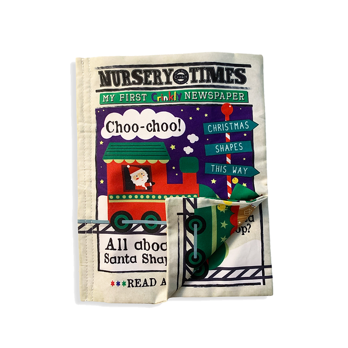 Nursery Times Crinkly Newspaper - Santa Shapes Express