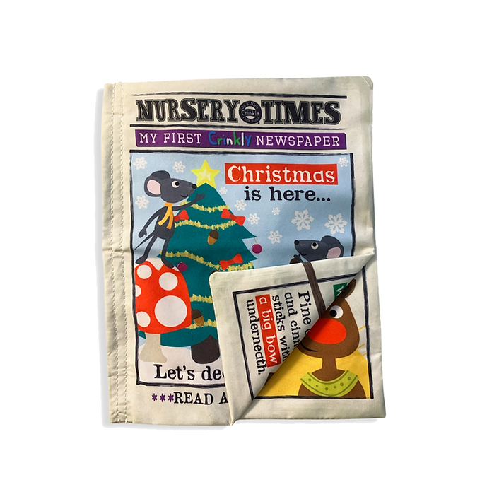 Nursery Times Crinkly Newspaper - Christmas