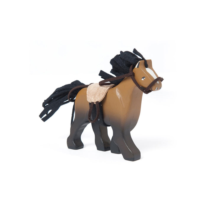 Brown Budkin Horse with Saddle - souzu.co.uk