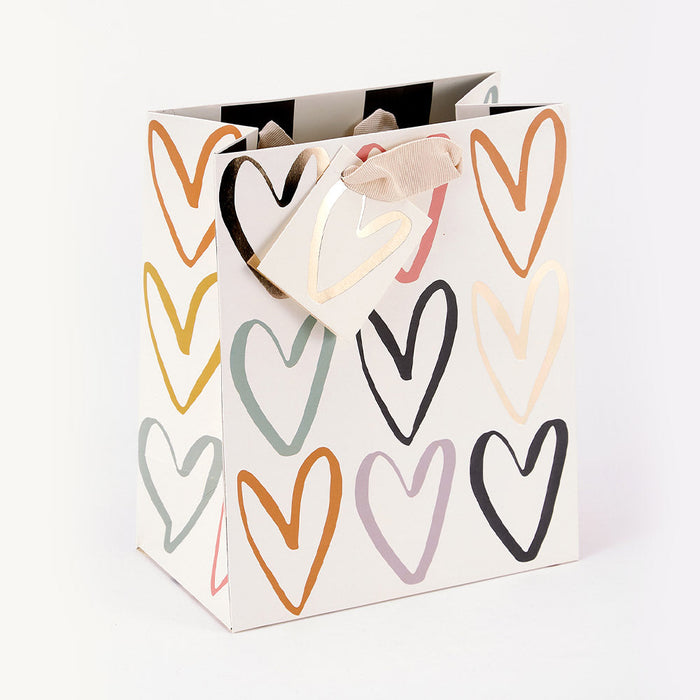 Multi Outline Hearts Medium Giftbag