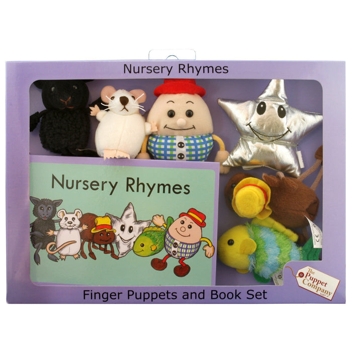 Nursery Rhymes Finger Puppets & Book Set Boxed - souzu.co.uk