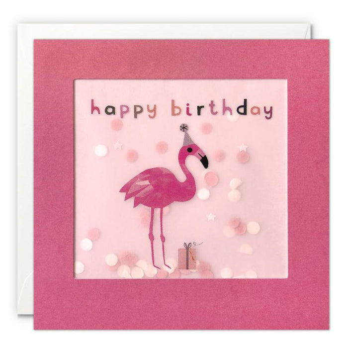 Flamingo Paper Shakies Card