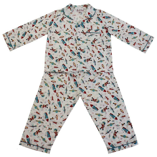 Hugo Rockets and Space Print Pyjamas - souzu.co.uk