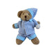 Teddy Bear with Blue Striped Pyjama - souzu.co.uk