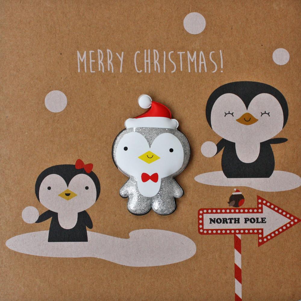 Merry Christmas Penguin Card - souzu.co.uk