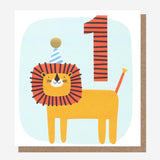 Lion 1st Birthday Card