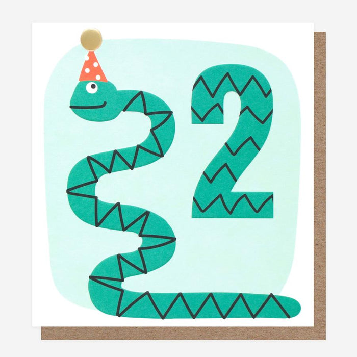 Snake 2nd Birthday Card