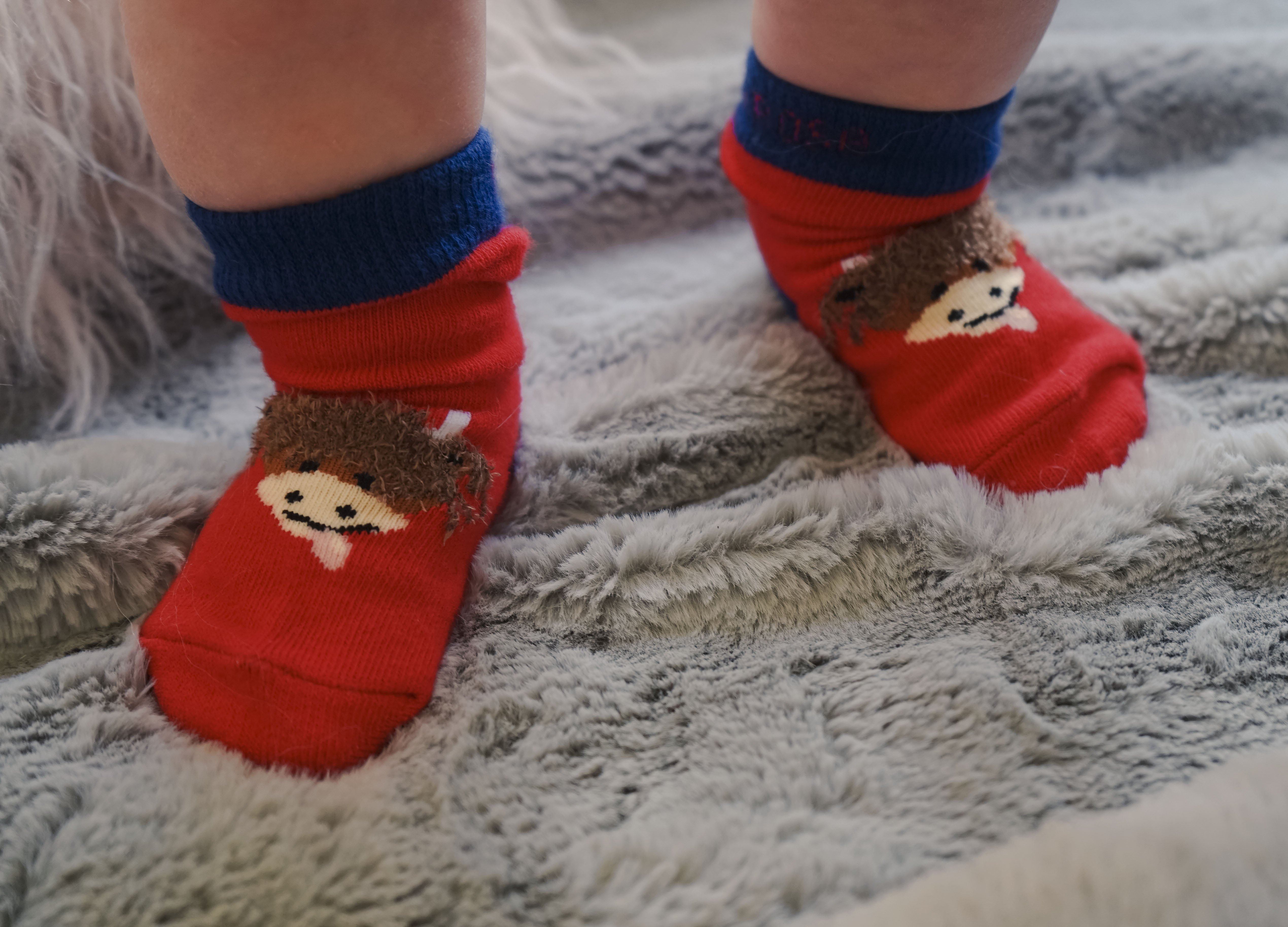 Fluffy Highland Cow Socks - souzu.co.uk