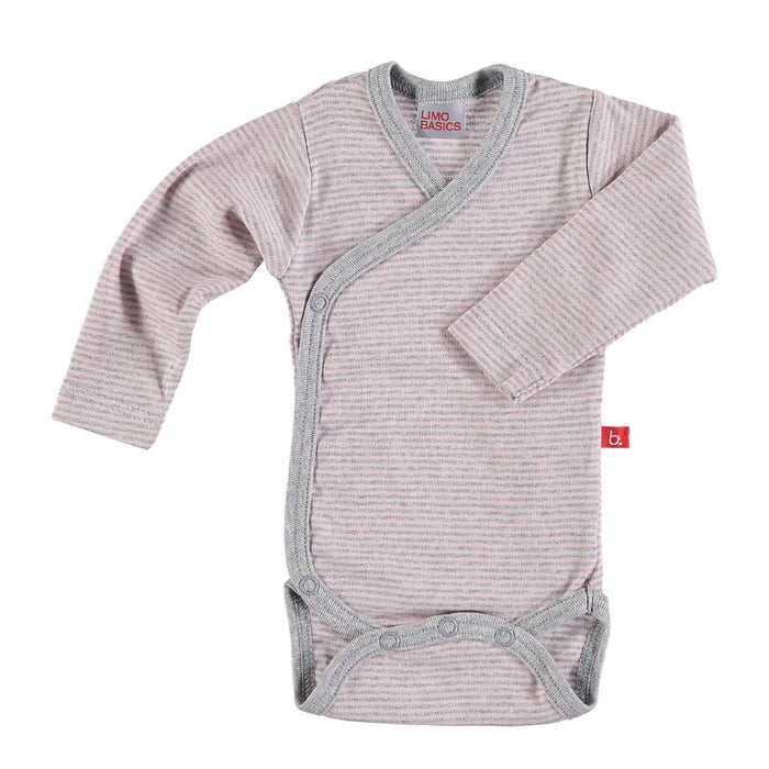Pink Long Sleeved Kimono Bodysuit - souzu.co.uk