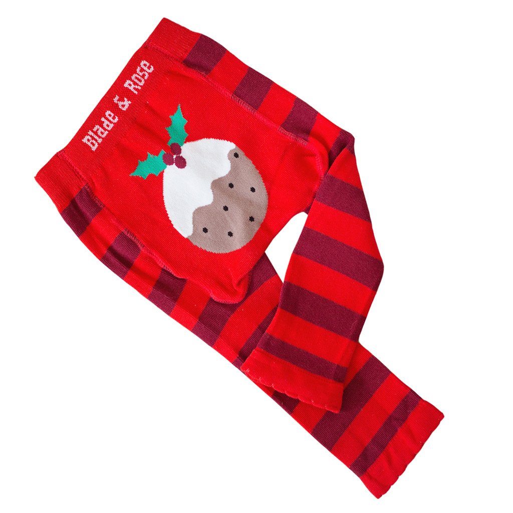 Christmas Pudding Leggings - souzu.co.uk