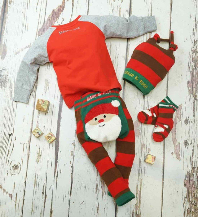 Fluffy Santa Christmas Socks - souzu.co.uk