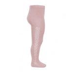 Condor Side Openwork Warm Pale Pink Tights - souzu.co.uk