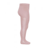Condor Side Openwork Warm Pale Pink Tights - souzu.co.uk